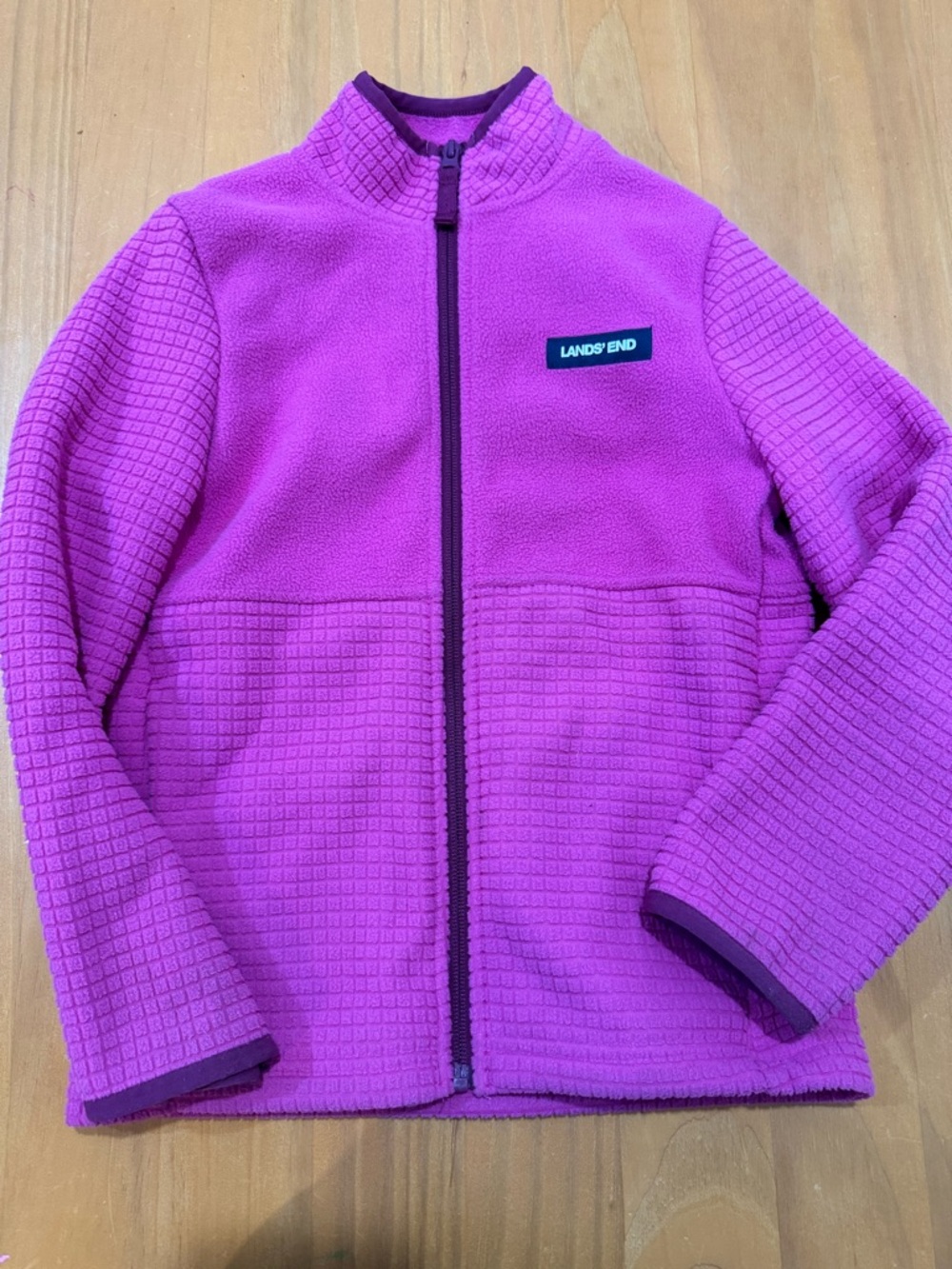 Lands' End Bright Magenta Fleece Jacket